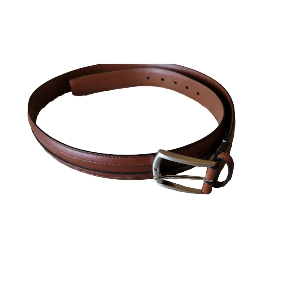 Johnston and Murphy Conyac Brown Leather Belt Size 42 New without Tags Preppy